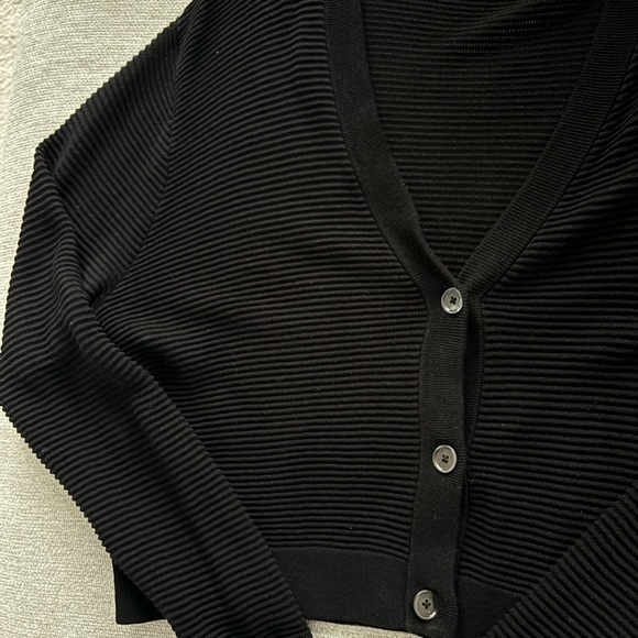 Wilfred Black Ribbed Cardigan - Picture 6 of 9